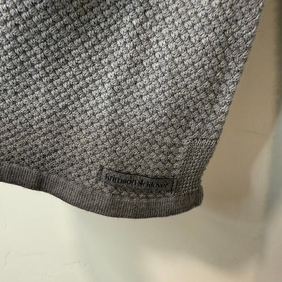 Krimson Klover Women’s Everlasting Sweater Merino Wool Silk Stripe Grey Pink XS - Picture 7 of 7